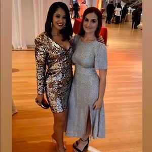 AFRM animal print midi dress